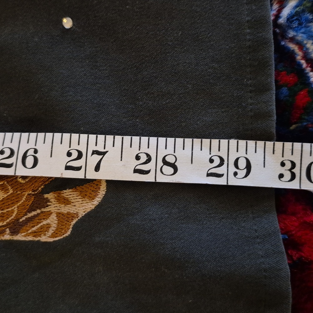 Quacker Factory Vintage Green Faux Suede Embroidered Giraffe Motif.(#1824) Sz.L. - Picture 10 of 15